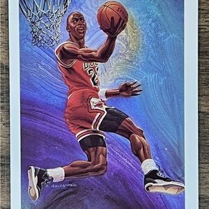 1990-91 NBA Hoops Michael Jordan Team Checklist #358 Ken Goldammer Mint